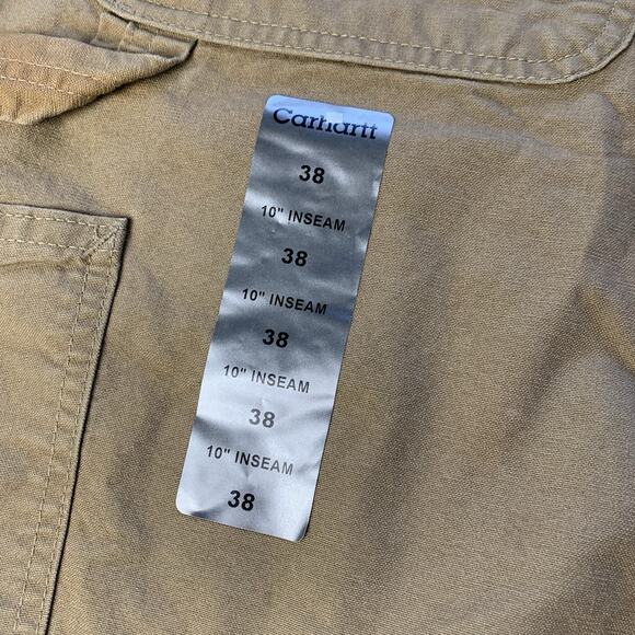 Vintage Carhartt Shorts Mens 38 Brown B147 DKH Utility Carpenter Work Cotton - Picture 15 of 16